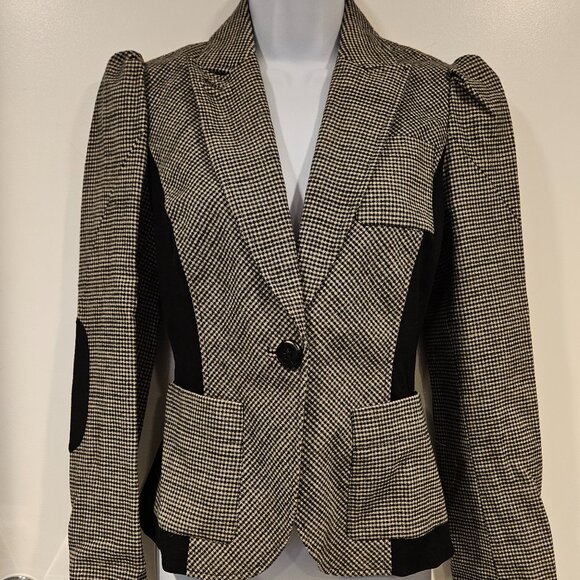DVF 'Theobald' Blazer-Jacket, Houndstooth Print, Size 6 - Picture 5 of 13